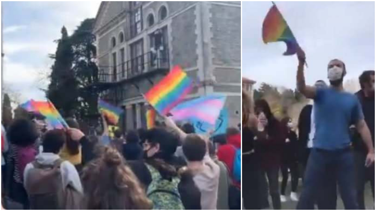 Boğaziçi'nde LGBTİ'li protesto