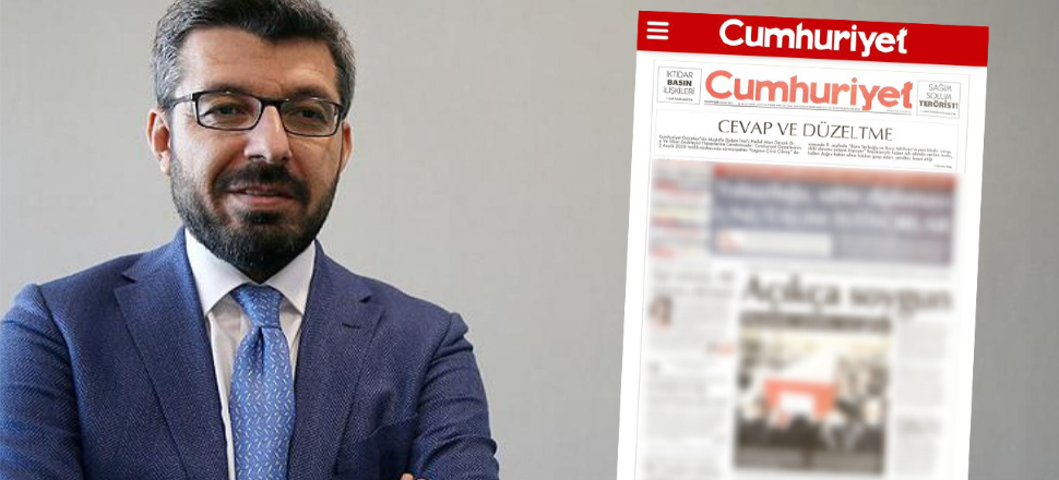 Cumhuriyet manşetinden tekzip yayınlamak zorunda kaldı