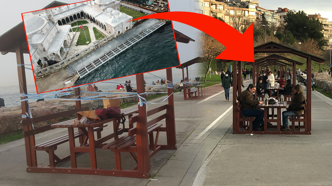 Önce tarihe beton sonra sahile çardak