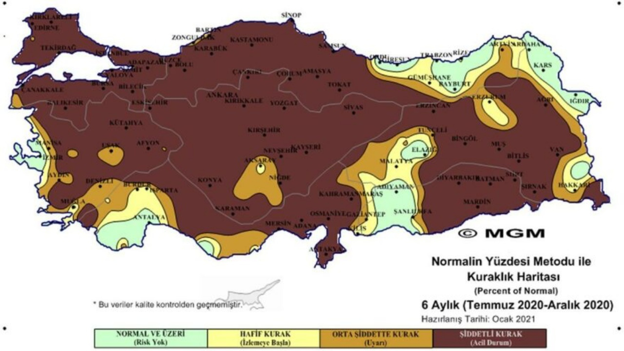 Meteoroloji kapkara tabloyu paylaştı