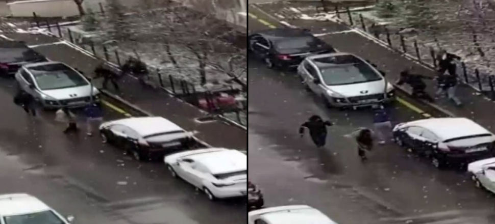 Gelecek Parti'li Selçuk Özdağ'a saldırı anı kamerada
