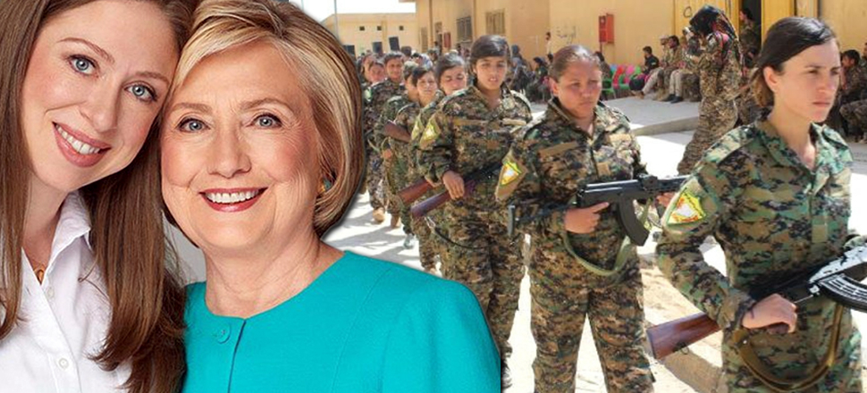 Hillary ve kızından Kobani'deki kadın teröristin hikayesine destek!
