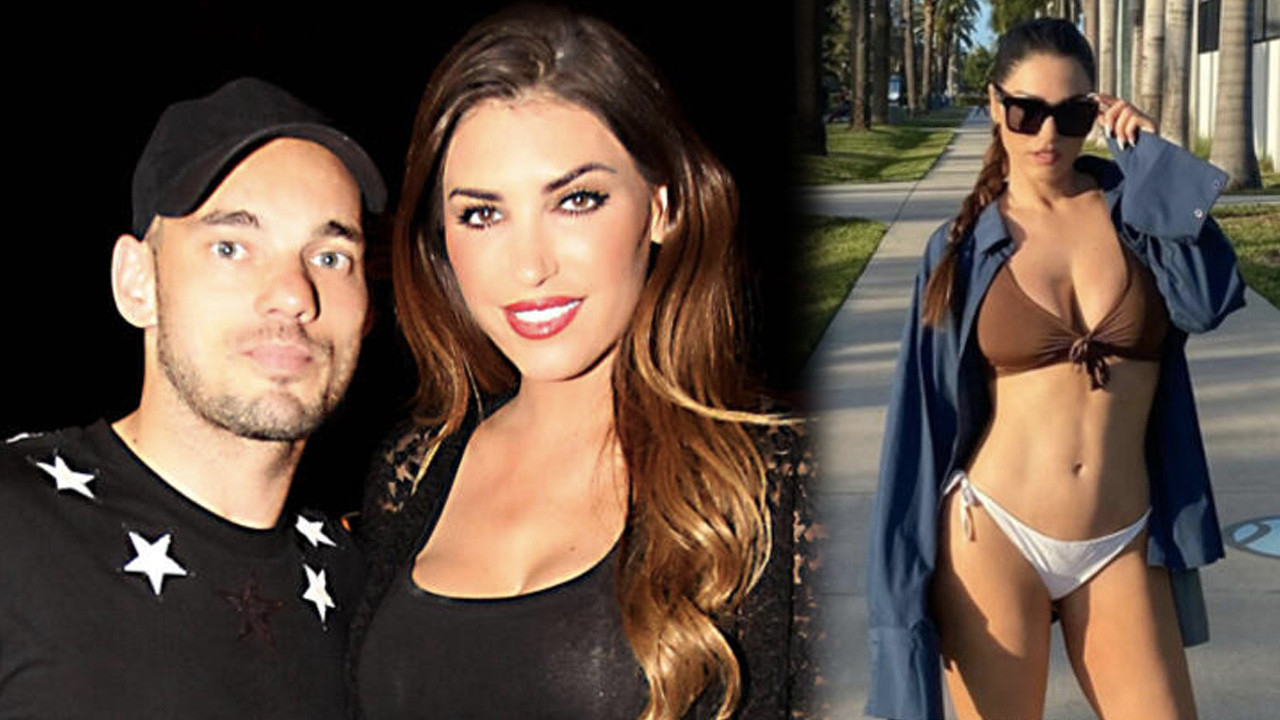 Wesley Sneijder'ın eski eşi Yolanthe Cabau bikinili cesur pozuyla göz kamaştırdı!