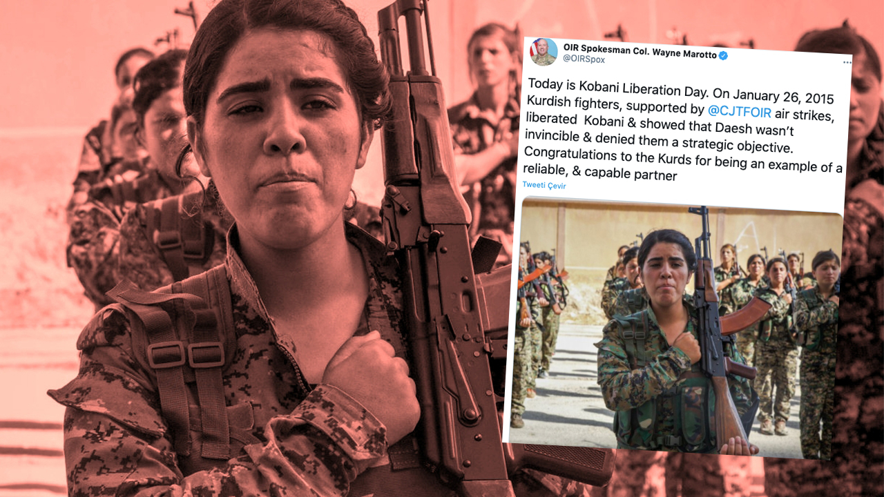 ABD'den terör örgütüne Kobani kutlaması