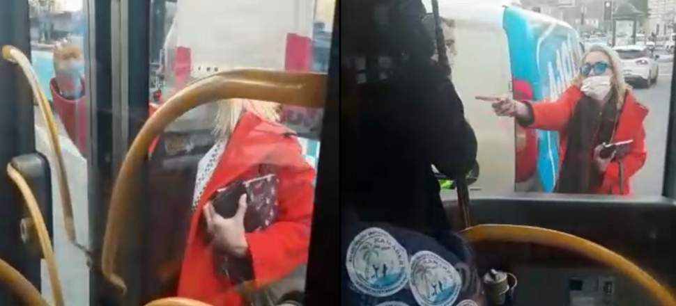 Otobüse alınmadığını iddia eden kadın yolcu çılgına döndü