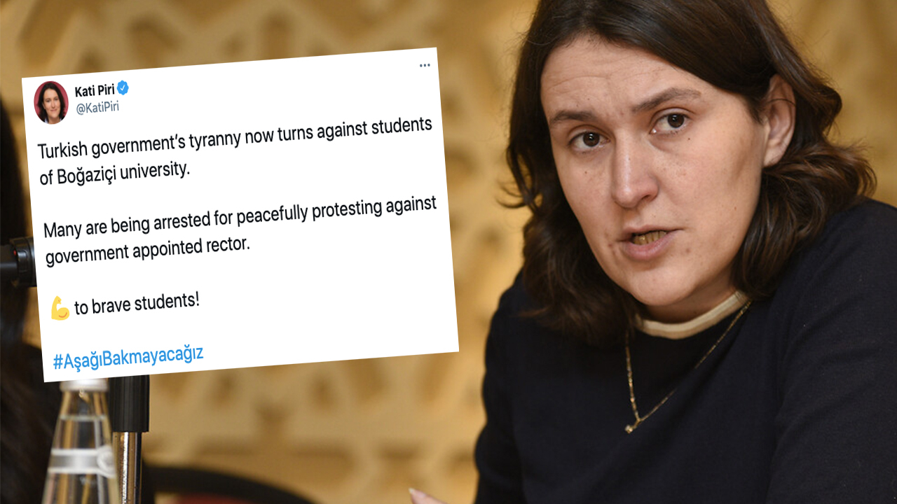 Türk düşmanı Kati Piri'den Boğaziçi provokasyonuna destek