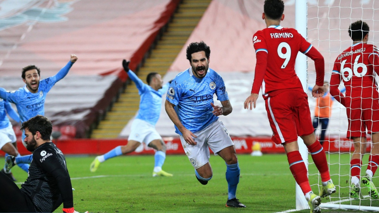 Manchester City deplasmanda Liverpool'u paramparça etti: 1-4