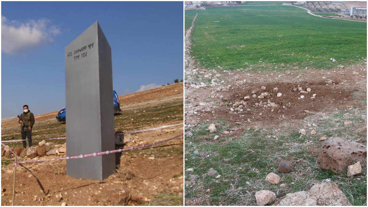 Gizemli monolit geldiği gibi gitti