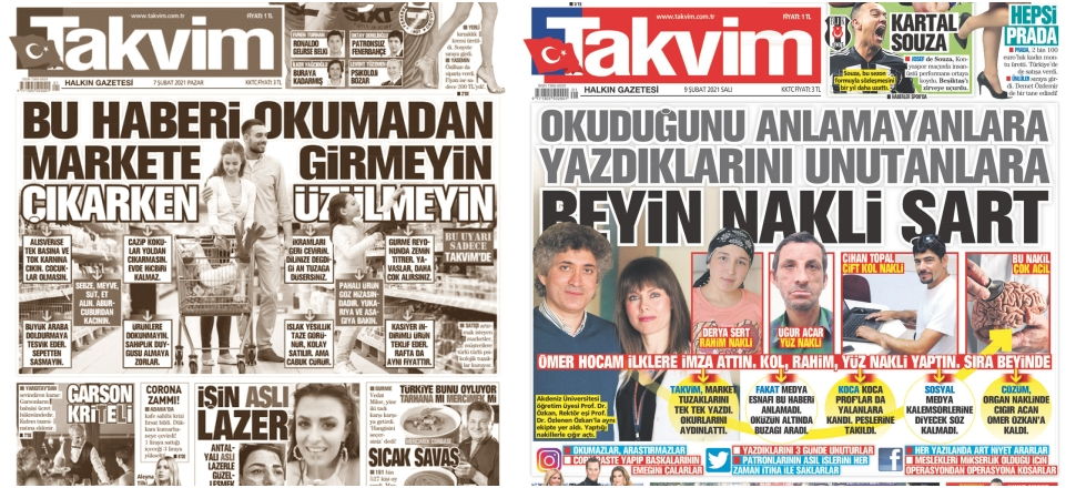 Takvim tepki çeken o manşetini böyle savundu...