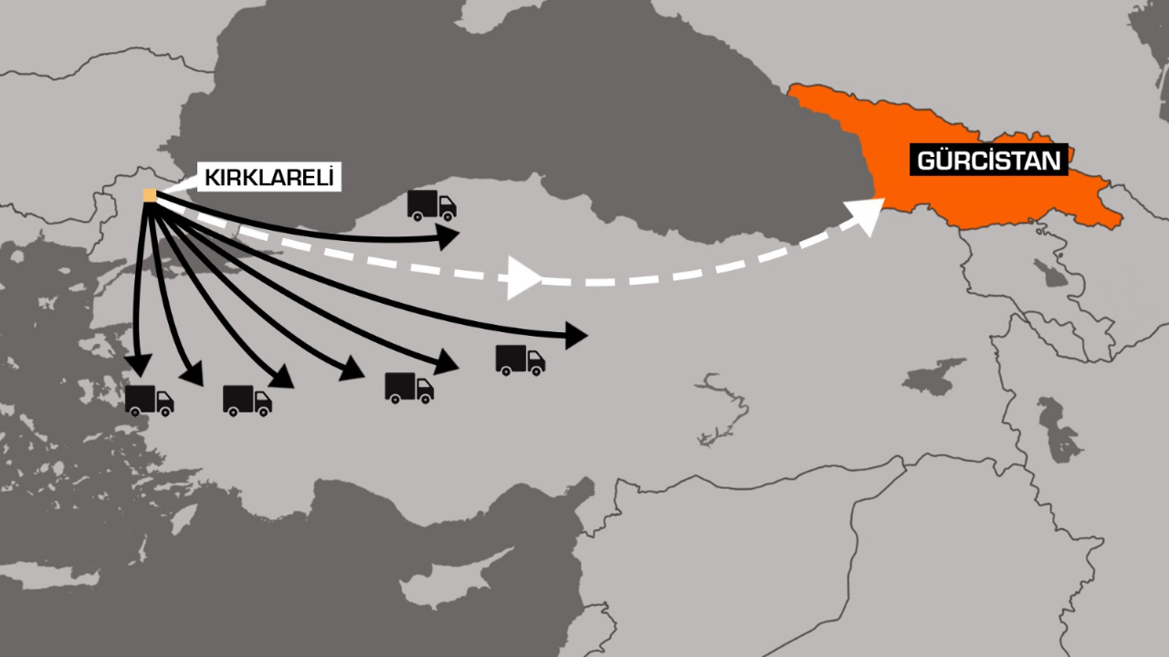 21 TIR dolusu alkollü içki buhar oldu