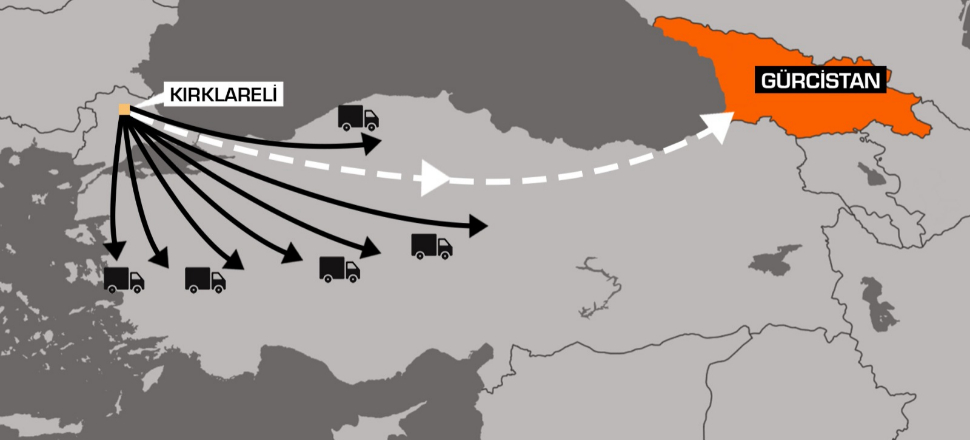 21 TIR dolusu alkollü içki buhar oldu