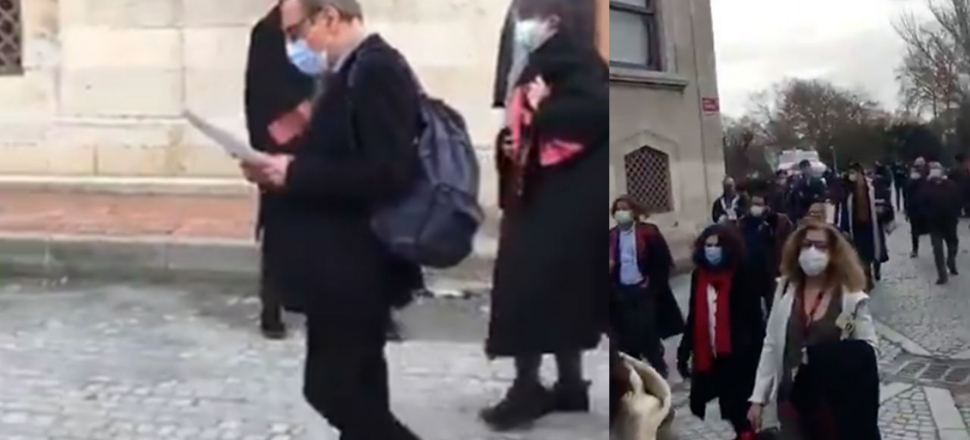 Akademisyenler polisin yasağını böyle aştı