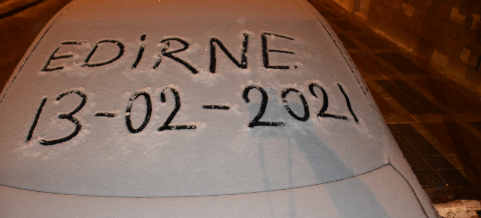 Edirne'de kar yağışı başladı