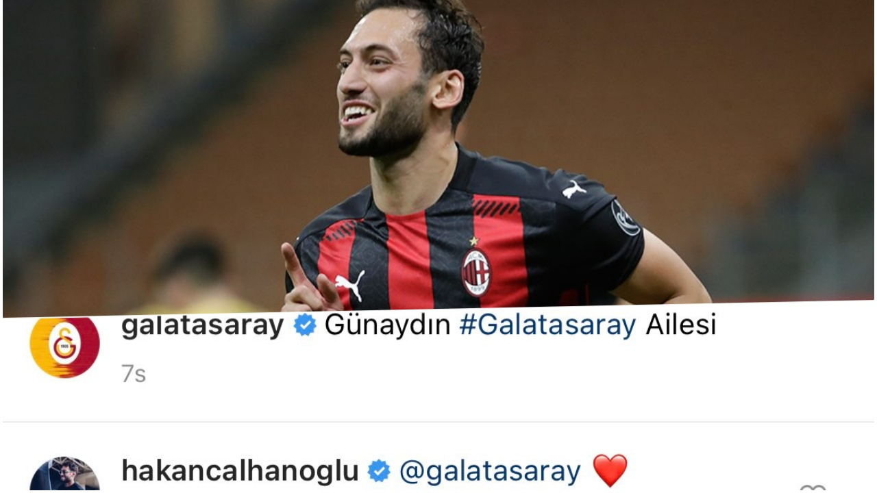Hakan Çalhanoğlu'nun gönlü Galatasaray'da