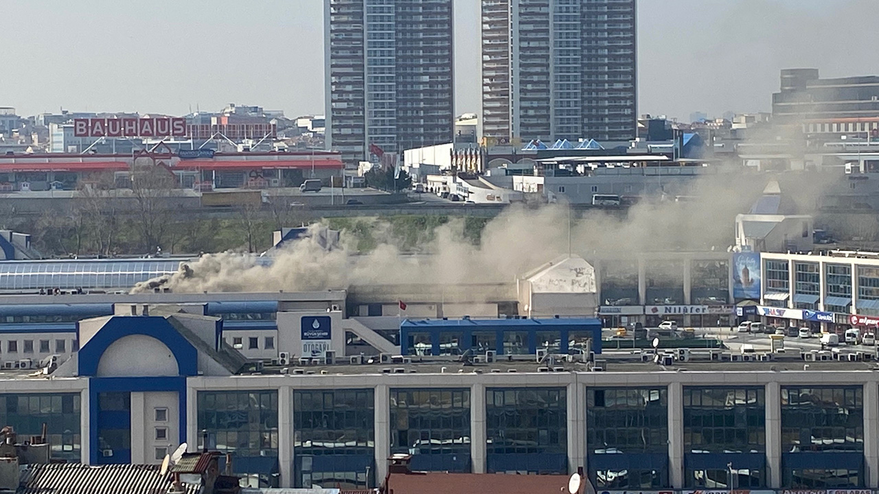 Otogarda yangın paniği