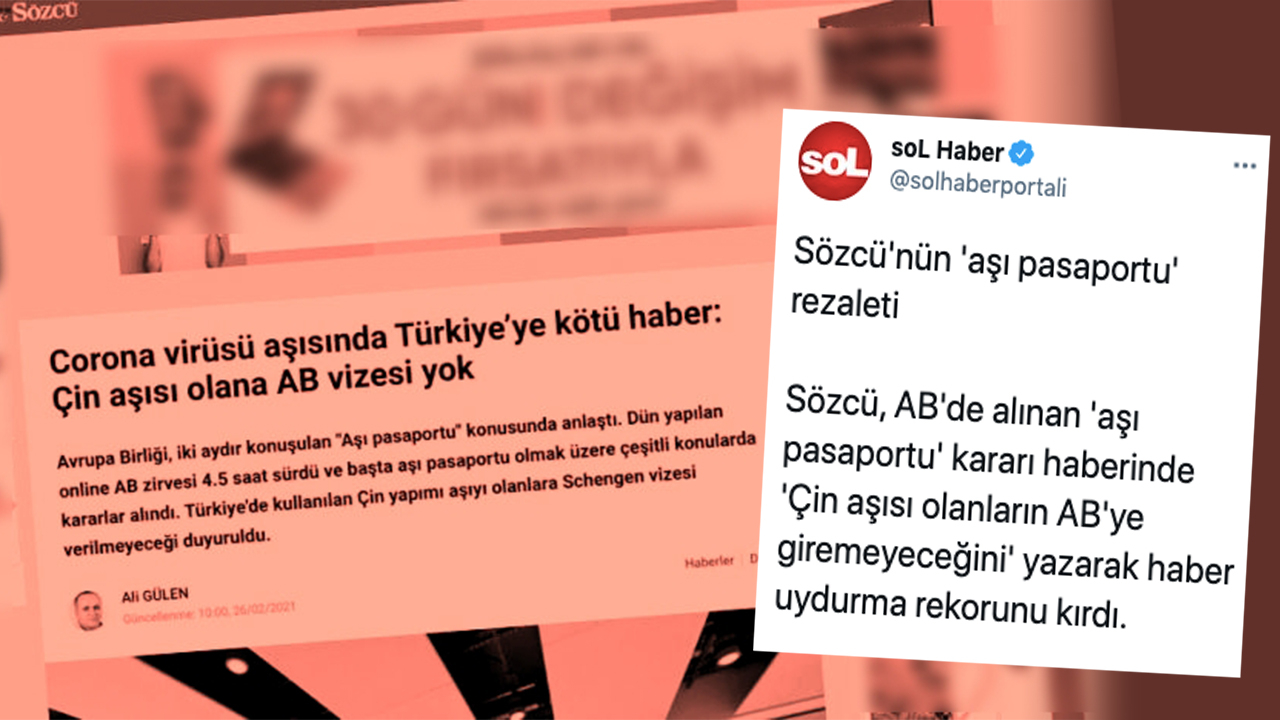 Sözcü'nün yalan haberine SoL Haber bile kayıtsız kalamadı