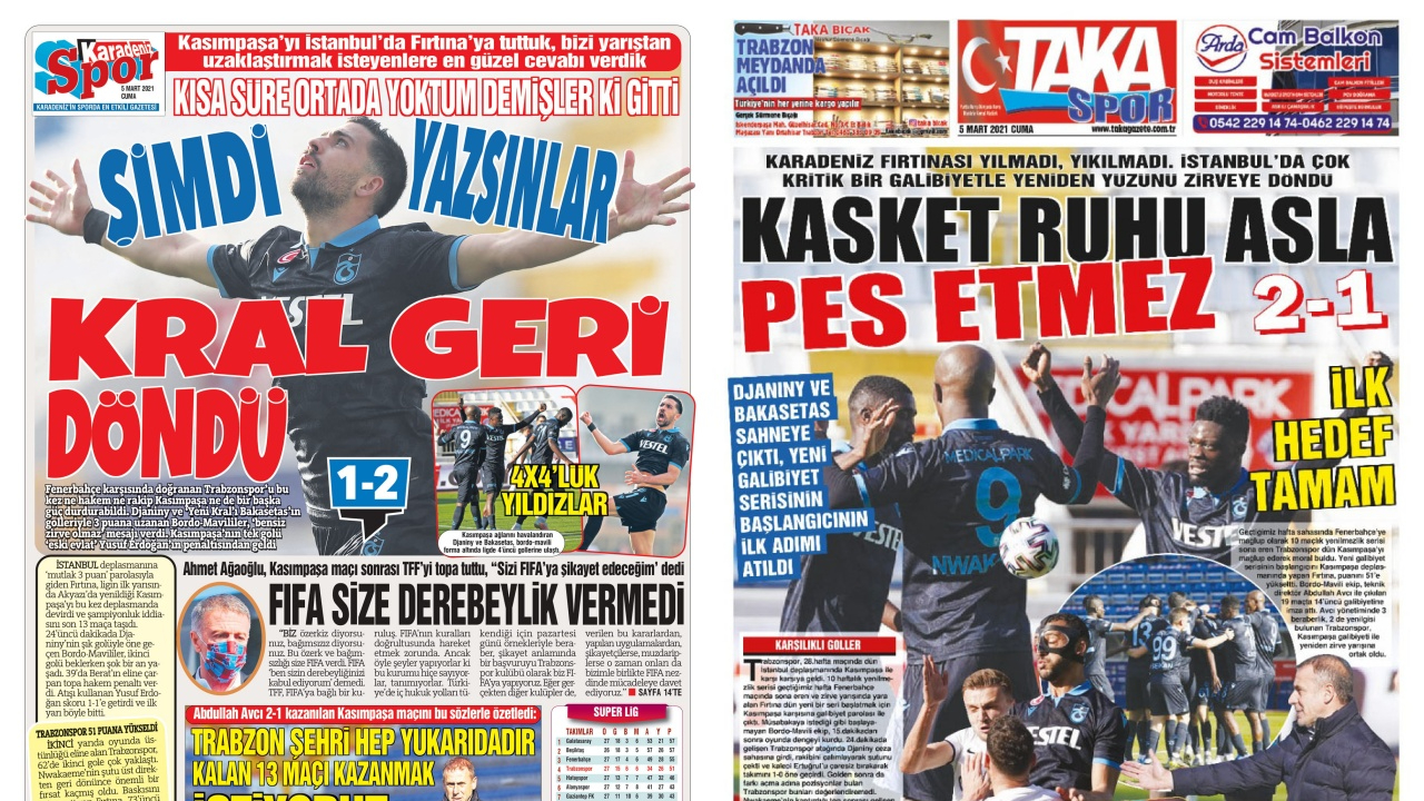 Trabzon yerel basını coştu
