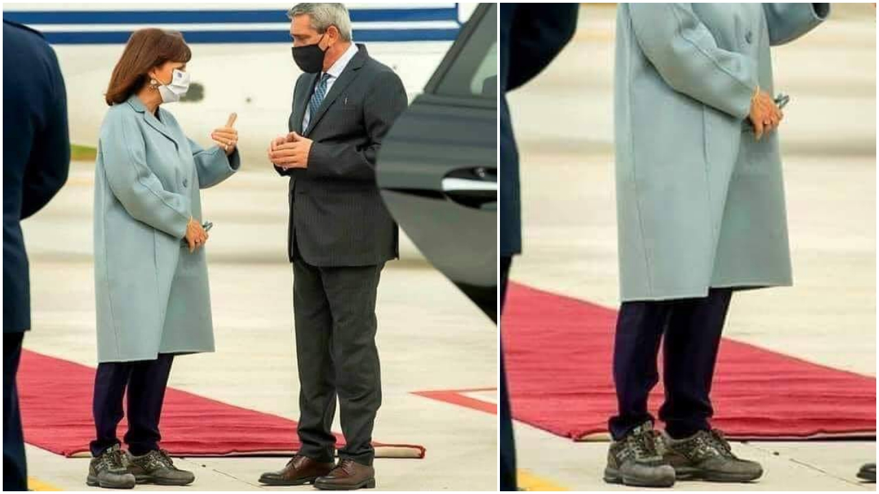 Yunan Cumhurbaşkanına 'ayakkabı' tepkisi