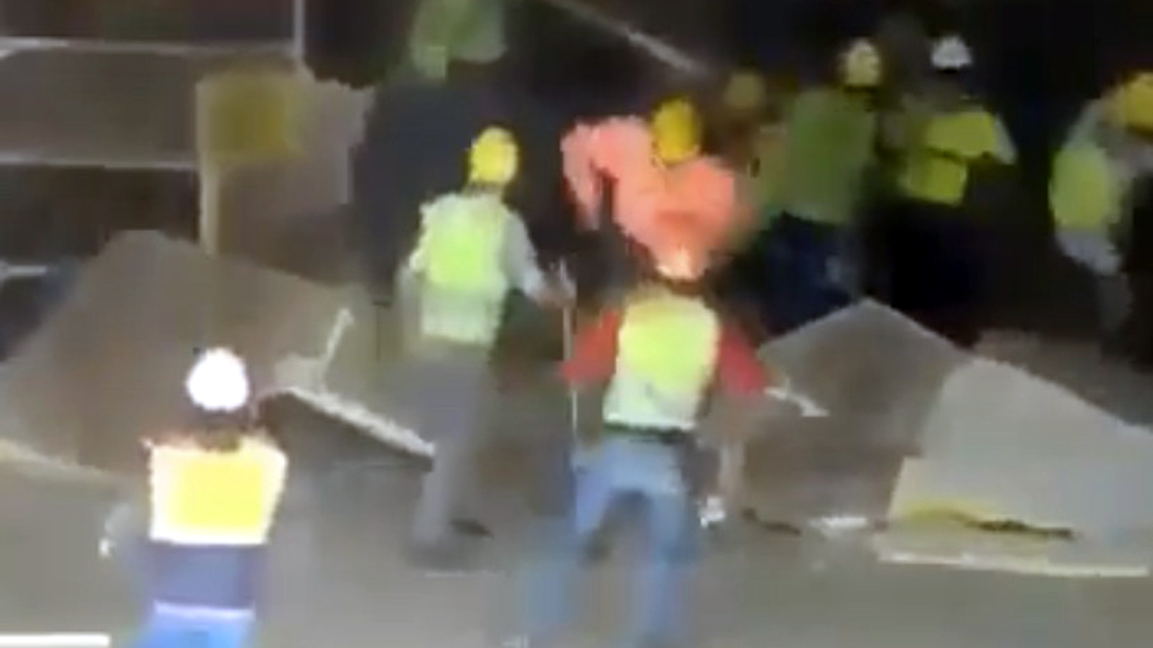 AKM inşaatında korkutan kaza