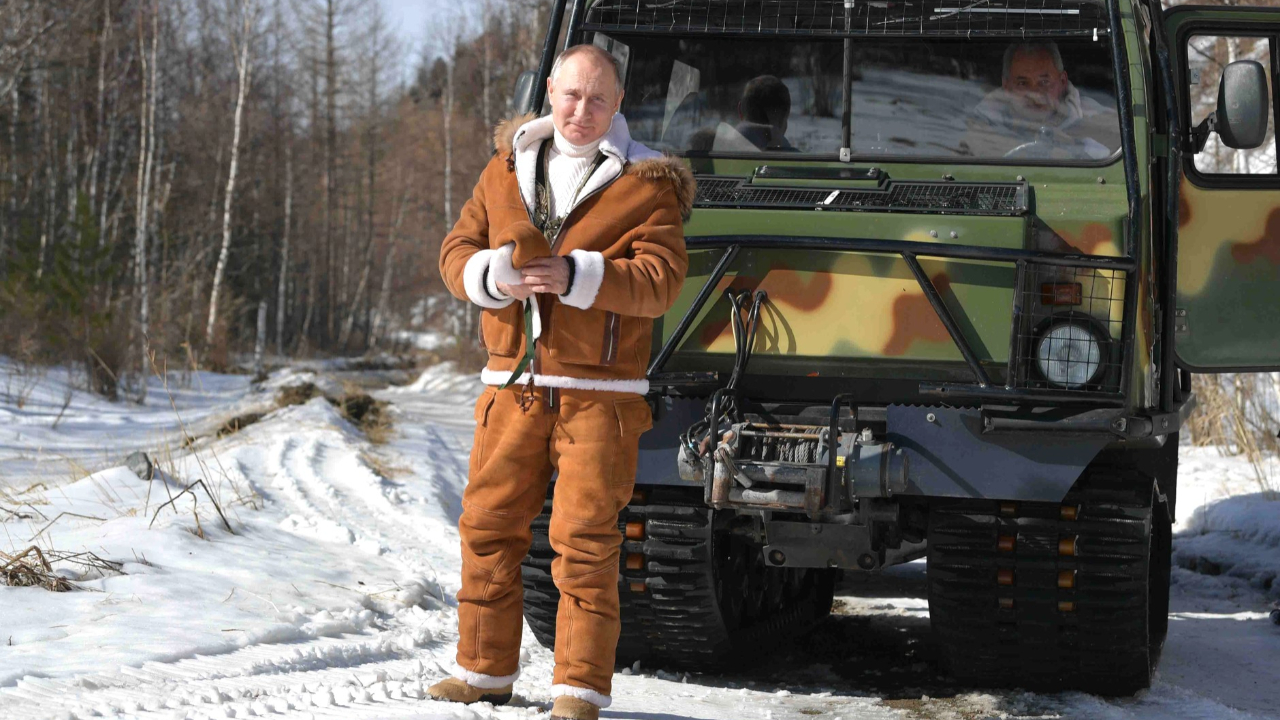 Putin'den tatil pozları