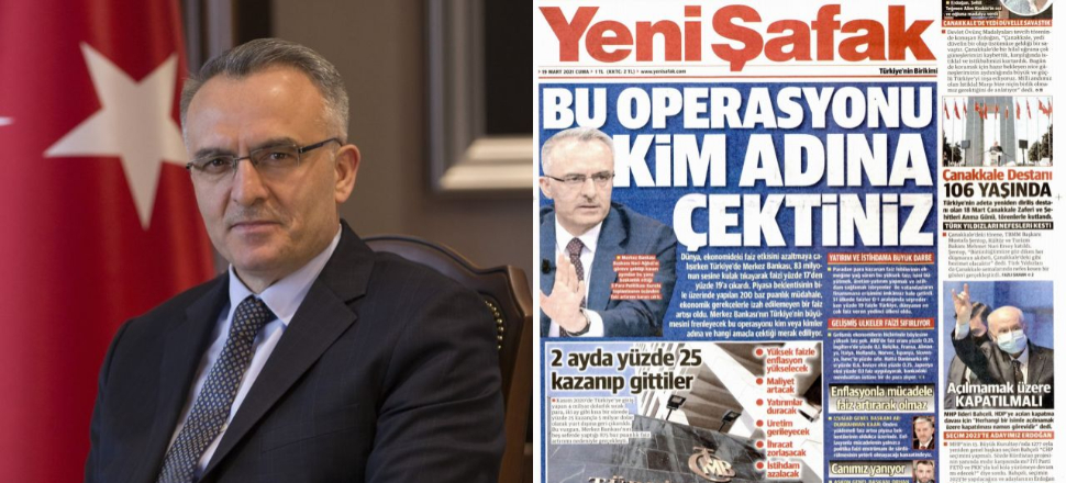 Yeni Şafak Naci Ağbal'ı manşetten vurdu