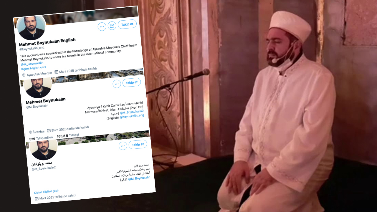 İşte Ayasofya imamının ilginç Twitter macerası...