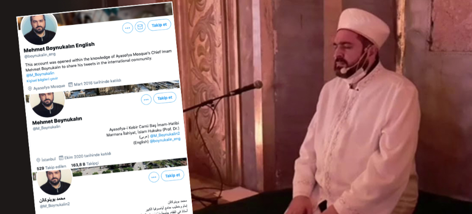 İşte Ayasofya imamının ilginç Twitter macerası...