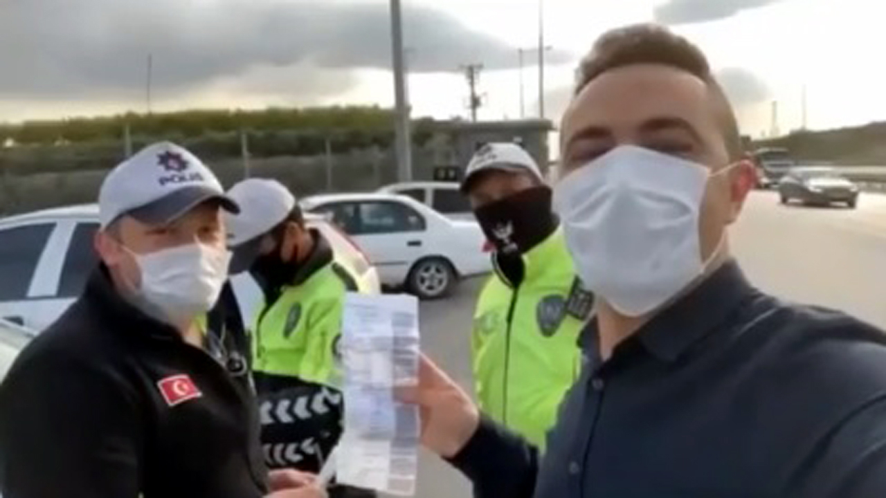 Direksiyonda polis helikopterini görüntüleyen sürücüye ceza!