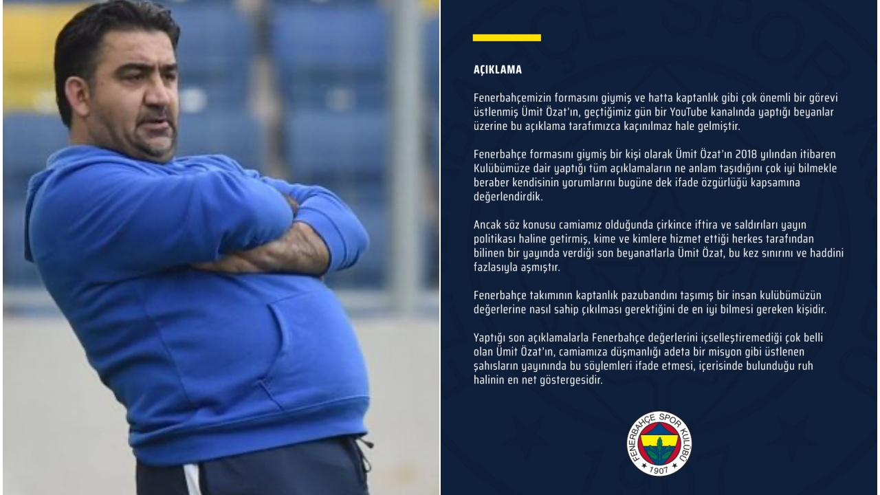 Fenerbahçe'den Ümit Özat'a FETÖ cevabı