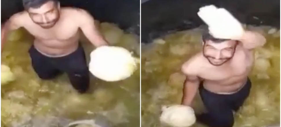 Turşu tankında iğrenç görüntüler