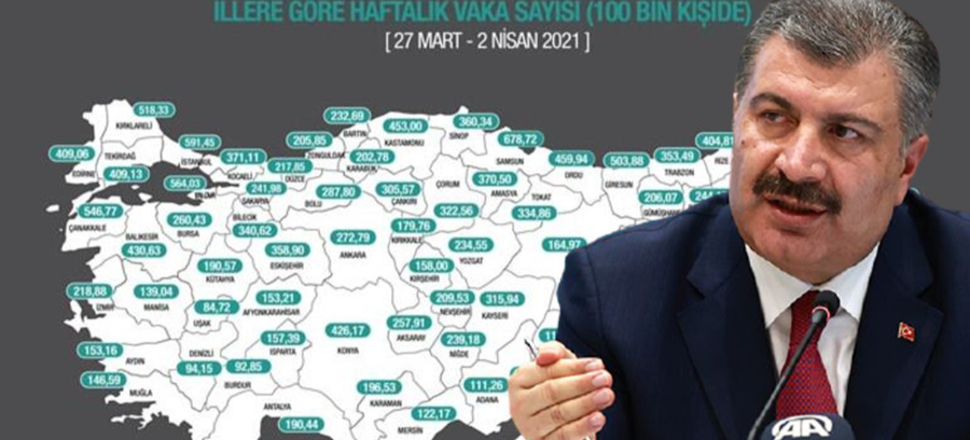 İşte yeni haftalık vaka haritası
