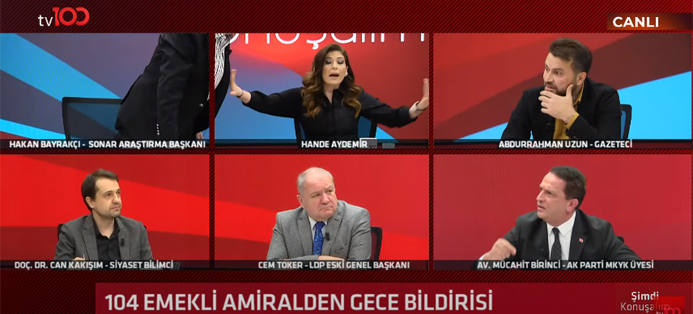 Canlı yayında bildiri kavgası: Masaları yumrukladılar