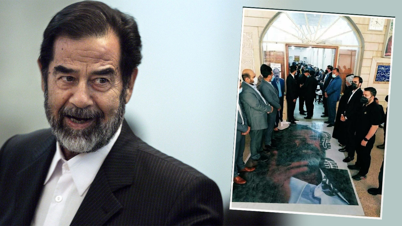 Saddam'ı taziye evine paspas yaptılar