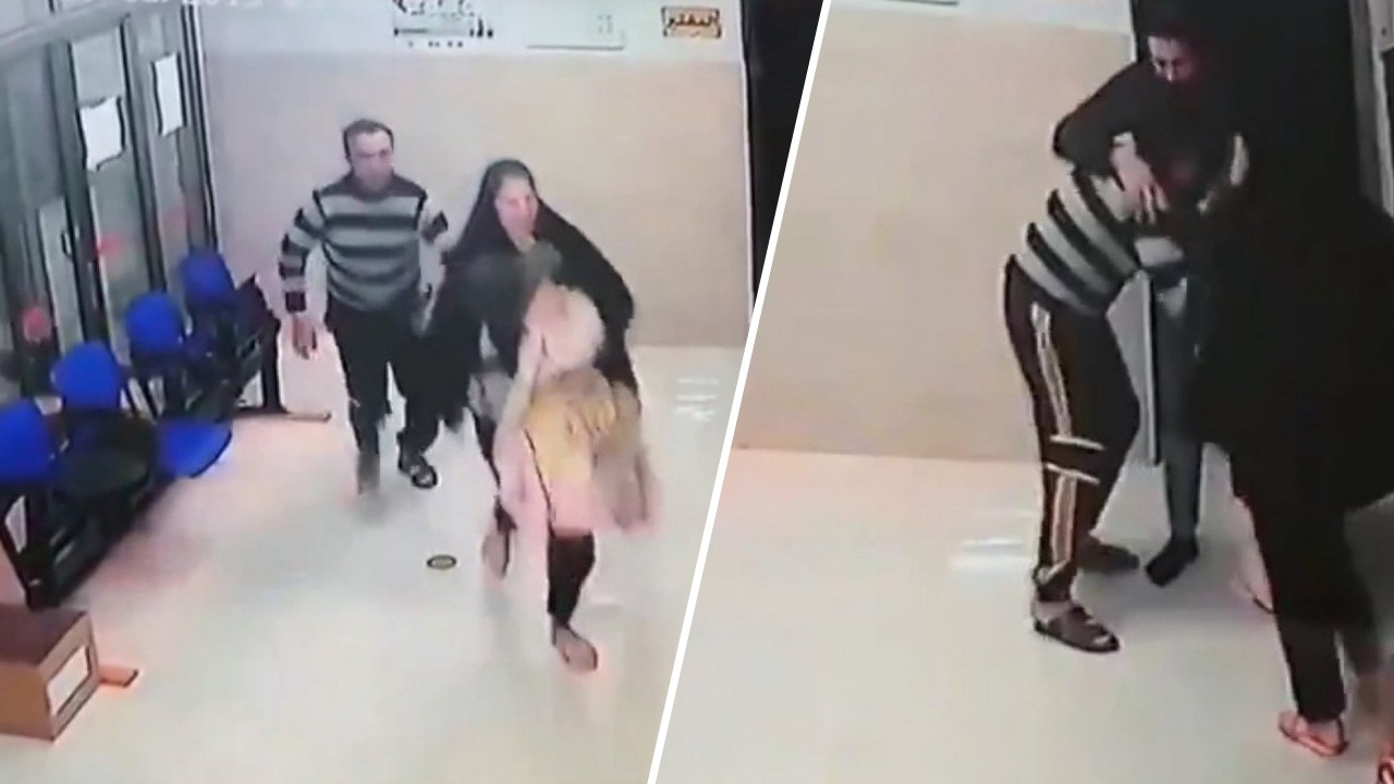 Nefes borusuna yiyecek kaçan çocuğunu kurtaran doktorun ayaklarına kapandı!
