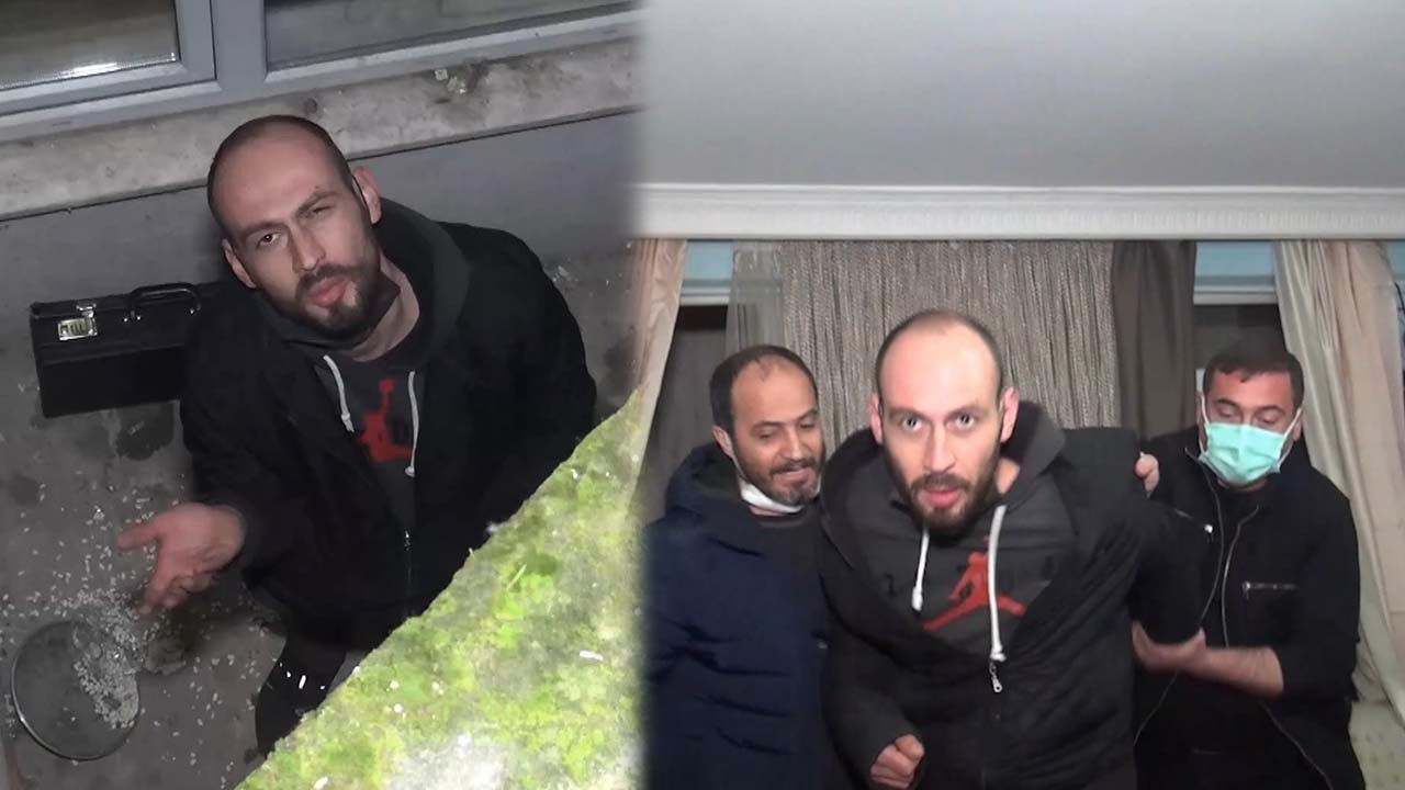 Hırsız apartmanın havalandırma boşluğunda mahsur kaldı