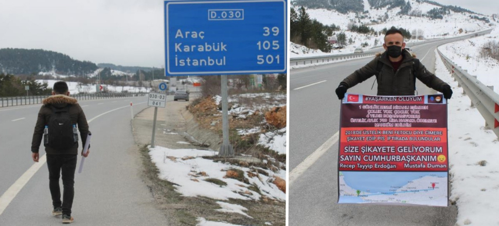 Sadece 1 gün evli kaldığı eşine nafaka ödeyen adam, Kastamonu'dan İstanbul'a yürüyecek!