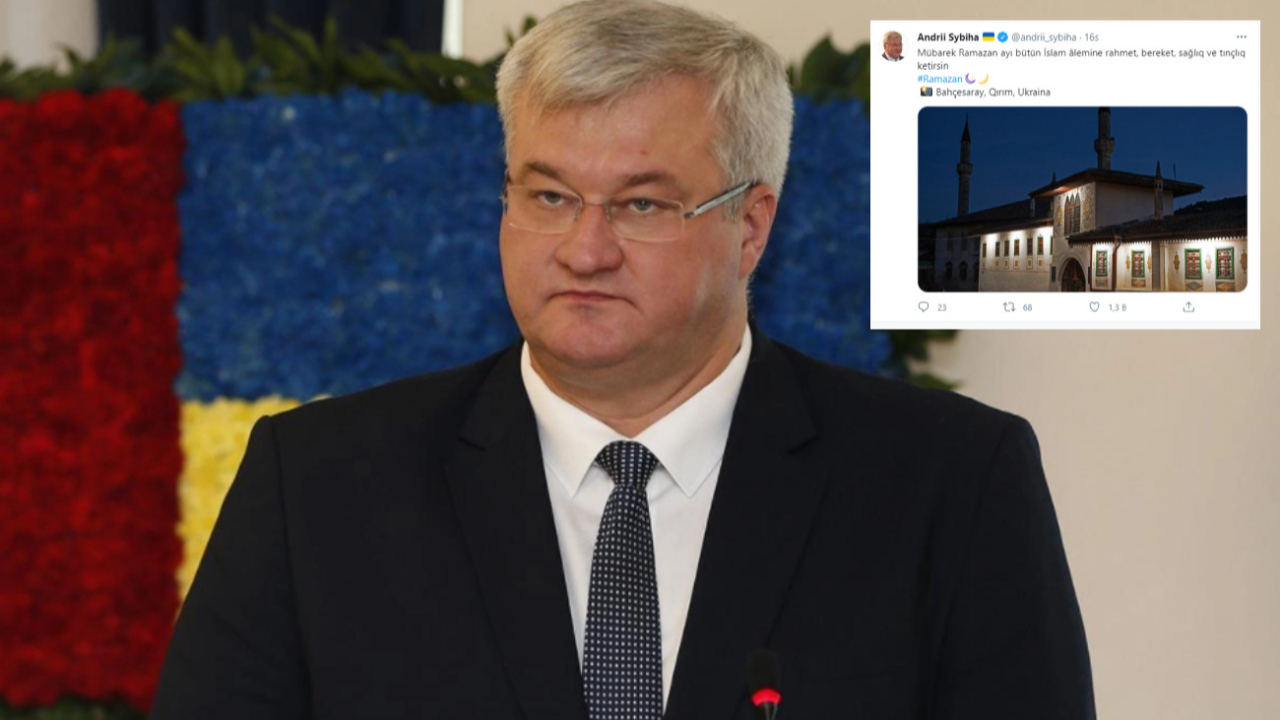 Ukrayna Büyükelçisi Andrii Sybiha Kırım fotoğrafıyla Rusya'ya mesaj verdi
