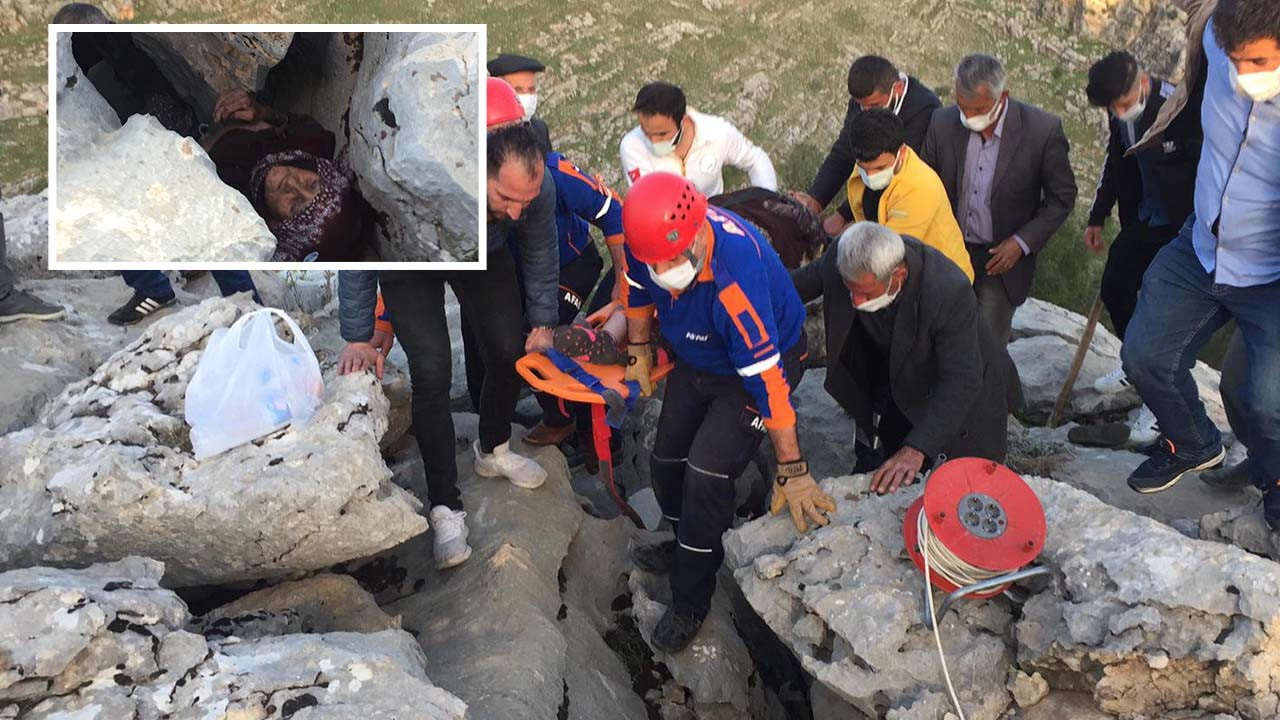 Kayalıklar arasında sıkışmış bulunan kayıp yaşlı kadın hayatını kaybetti