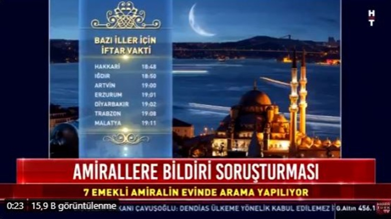 HaberTürk'te iftar saatleri verilirken arka fonda çalan şarkı SSCB Marşı'na benzetildi