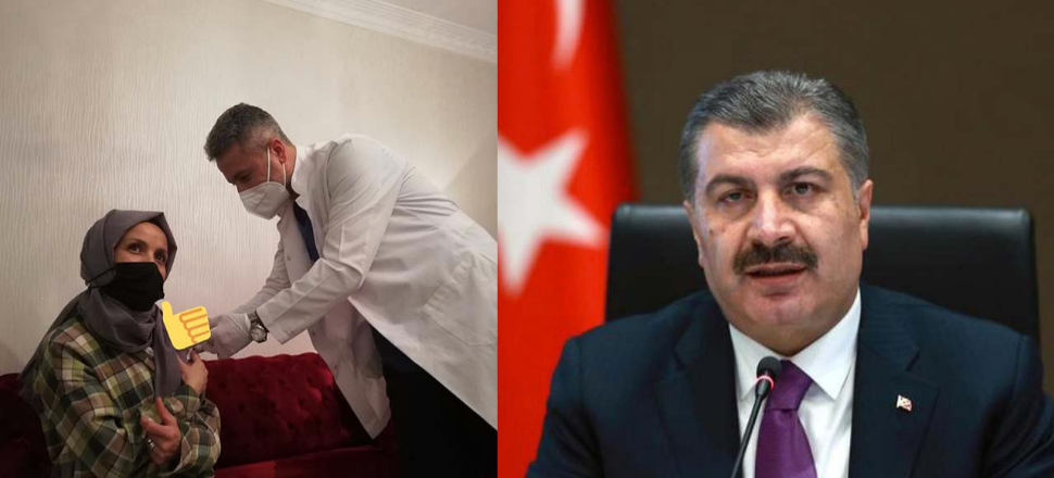 Bakan Koca'nın ikna ettiği öğretmen aşısını oldu