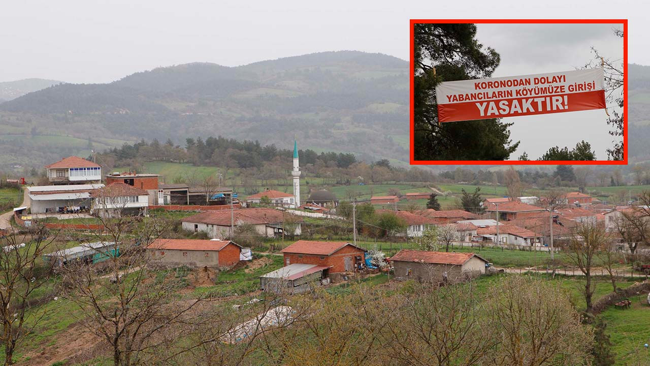 Köyün muhtarından koronavirüs vakalarına afişli çözüm