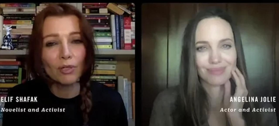 Angelina Jolie, "FETÖ'nün gelini" Elif Şafak ile İstanbul Sözleşmesi'ni konuştu