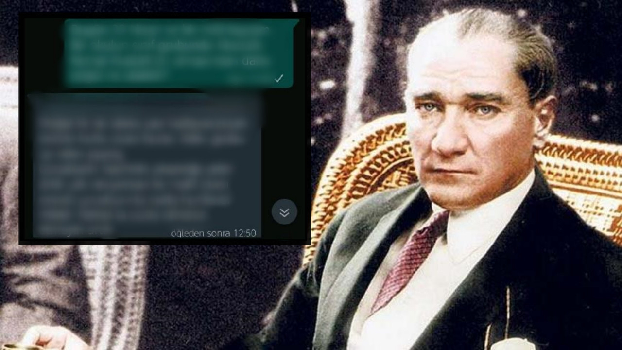 Okulun Whatsapp grubunda büyük terbiyesizlik: Atatürk'e ağza alınmayacak hakaretler etti!
