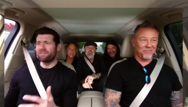 Koskoca Metallica'nın Rihanna şarkısı söylemesi!