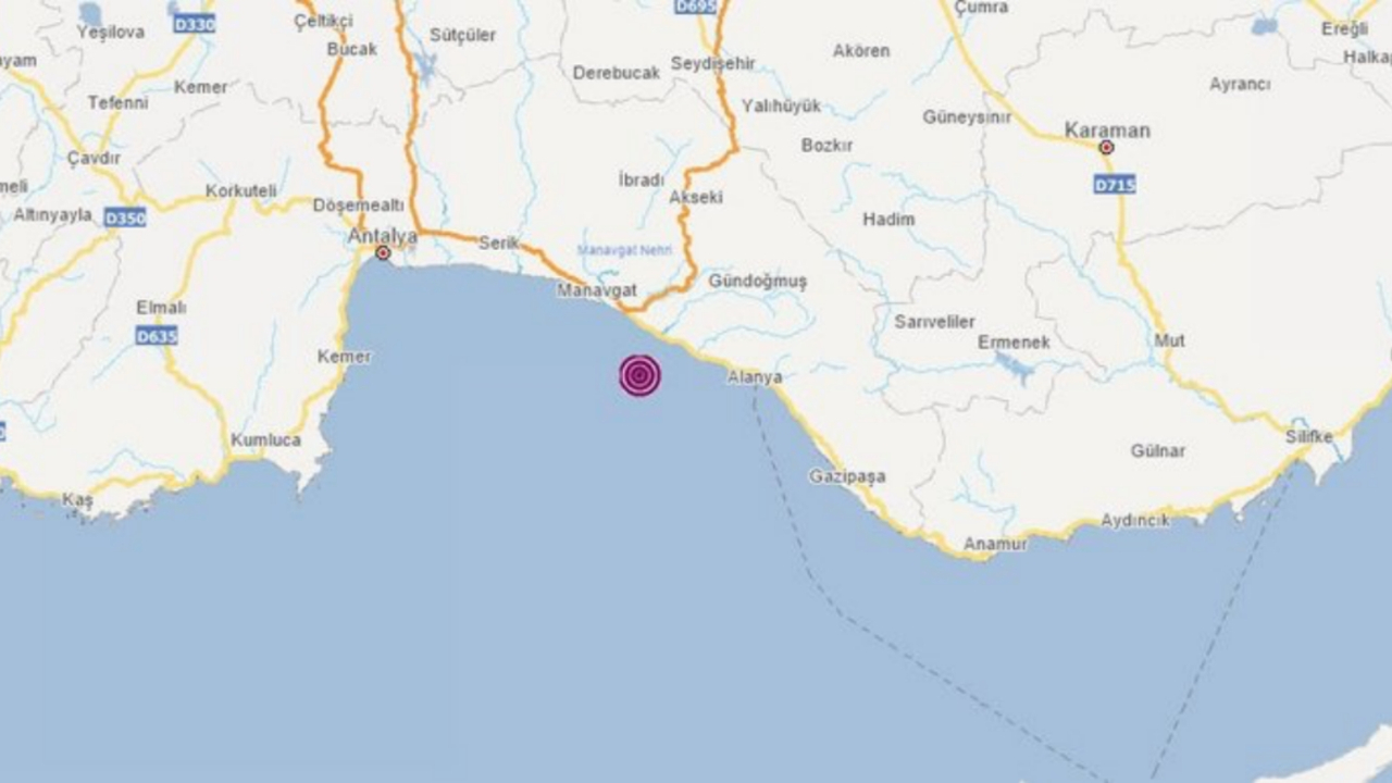 Antalya'da korkutan deprem