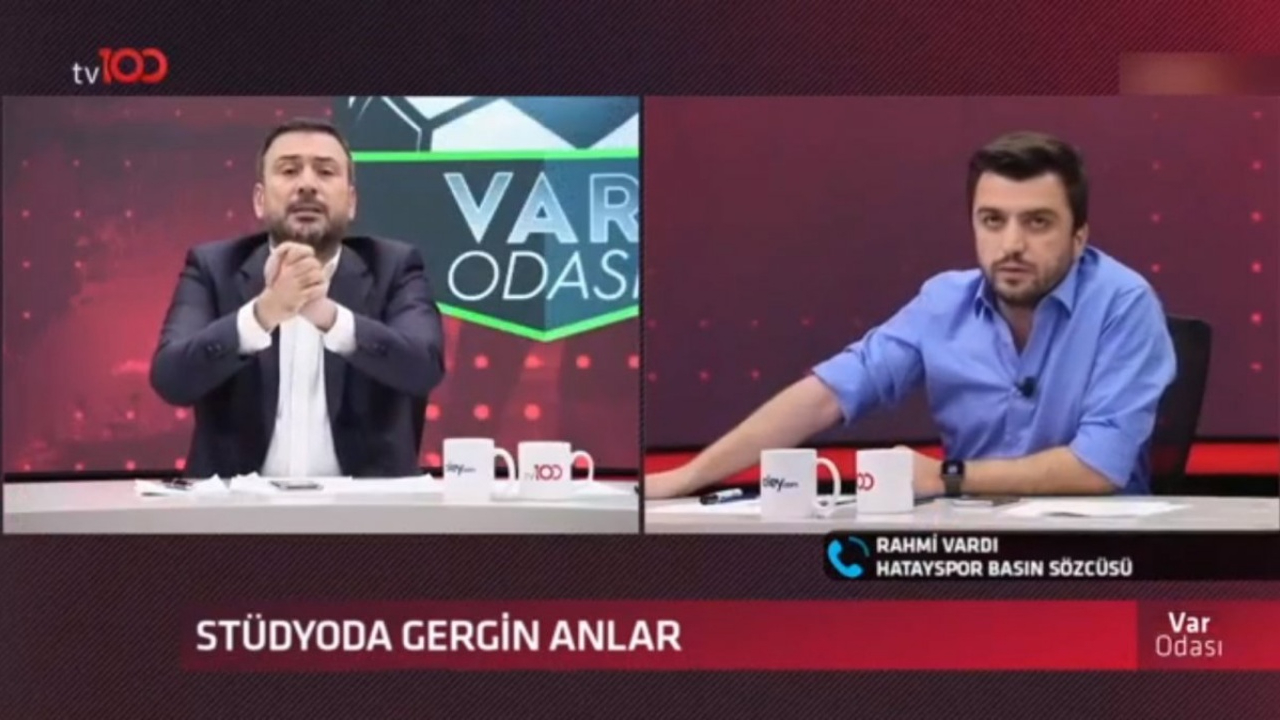 Hataspor Basın Sözcüsü Rahmi Vardı, canlı yayında çileden çıktı