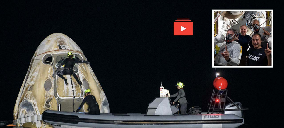 Crew-1 görevini tamamlayan NASA ve SpaceX astronotları Dünya'ya döndü