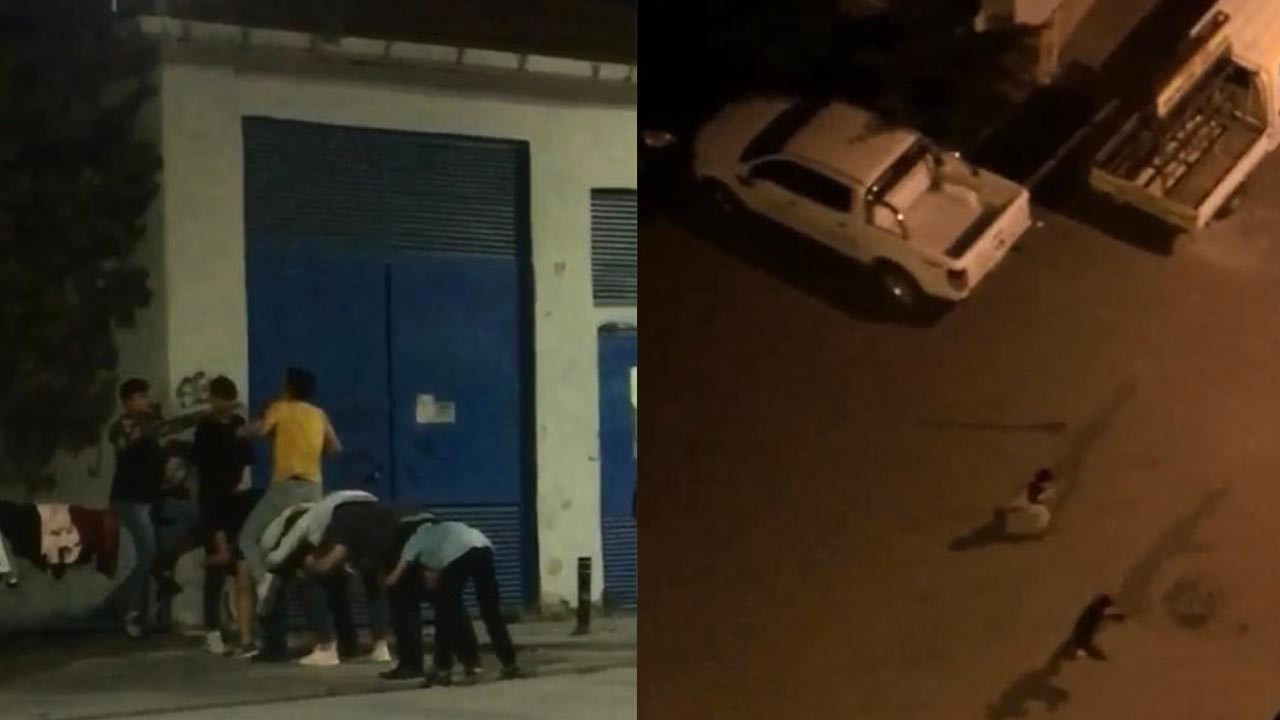 Tam kapanmada uzun eşekten halaya ilginç görüntüler