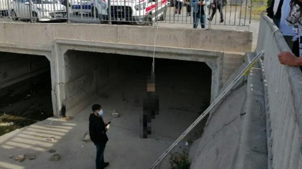 Köprüye asılı halde erkek cesedi bulundu