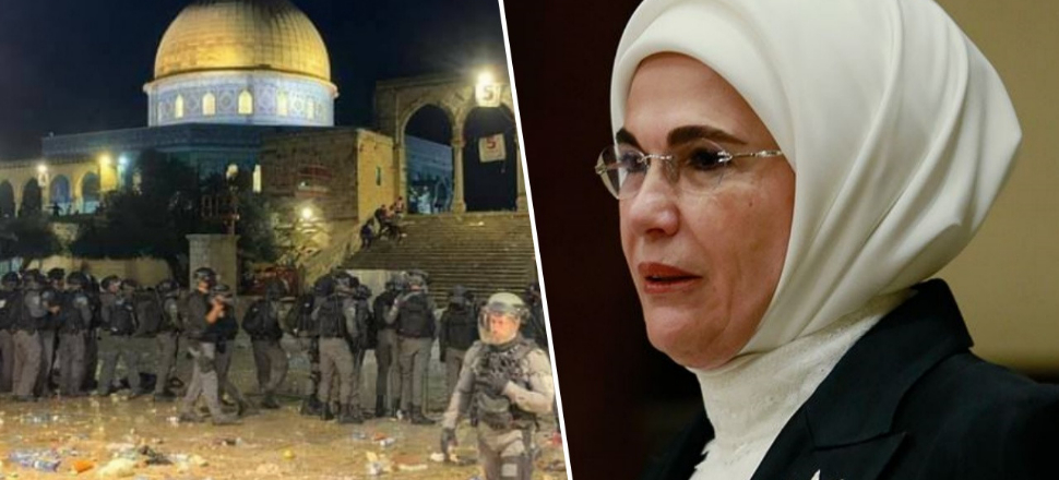 Mescid-i Aksa'daki İsrail terörüne Emine Erdoğan'dan sert tepki!